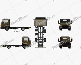 Renault D 7.5 Chassis Truck with HQ interior 2013 clipart