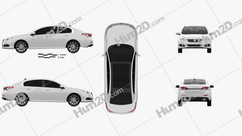 Renault Latitude 2013 car clipart