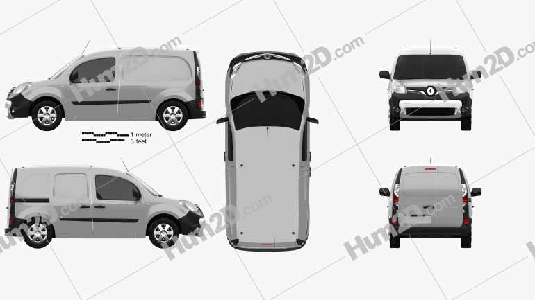 Renault Kangoo Van 2014 Blueprint