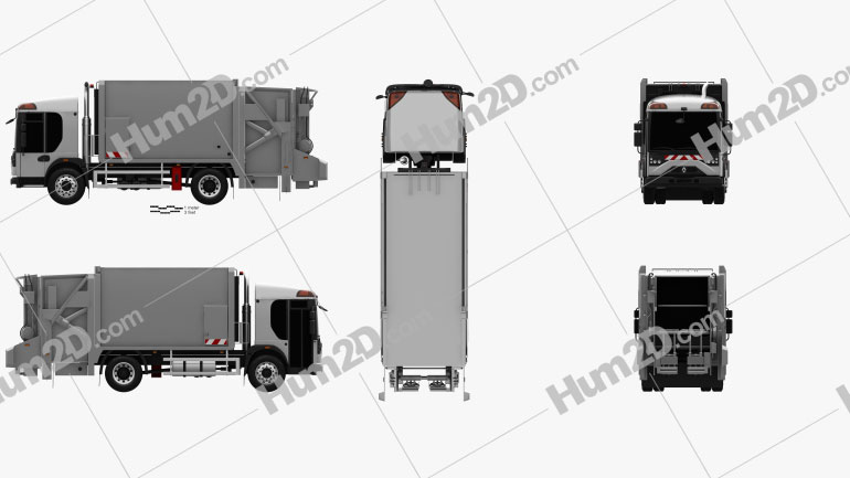 Renault Access Garbage Truck 2013 clipart