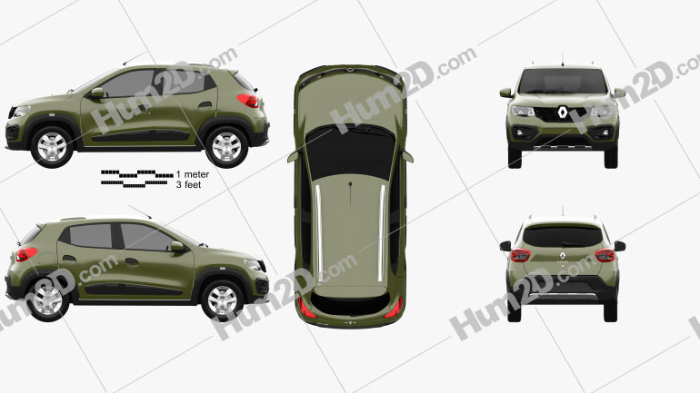 Renault Kwid 2019 car clipart