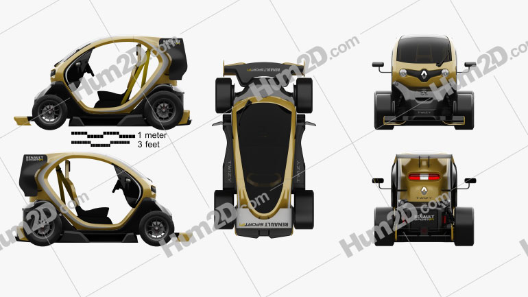 Renault Twizy Z.E. R.S. F1 2013 car clipart