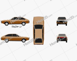 Renault 15 1971 car clipart