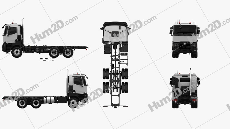 Renault K Day Cab Chassis Truck 2016 Blueprint