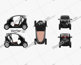 Renault Twizy ZE Expression 2012 car clipart