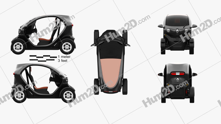 Renault Twizy ZE Expression 2012 car clipart