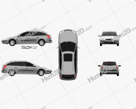 Renault Laguna estate 2000 car clipart
