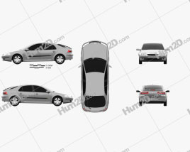 Renault Laguna liftback 2000 car clipart