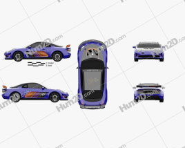 Renault Alpine A110 GT4 2017 Purple car clipart