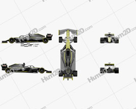 Renault R.S.19 F1 2019 car clipart