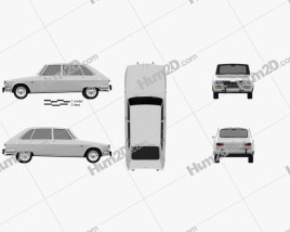 Renault 16 1965 car clipart