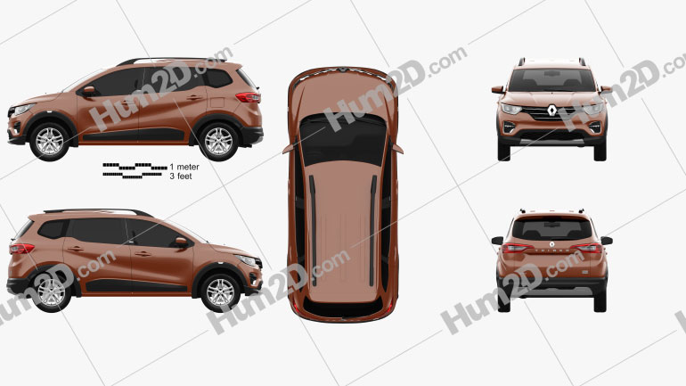 Renault Triber 2020 car clipart