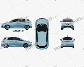 Renault Zoe 2020 car clipart