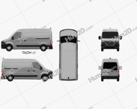 Renault Master L2H2 Kastenwagen 2019 clipart