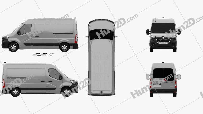 Renault Master L2H2 Panel Van 2019 clipart