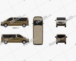 Renault Trafic Passenger Van LWB 2020 clipart