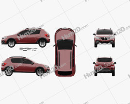Renault Sandero Stepway City CIS-spec 2018 car clipart