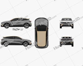 Renault Megane eVision 2020 car clipart