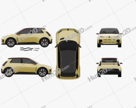 Renault 5 2021 car clipart