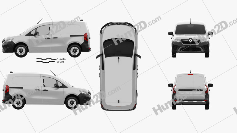  Modelo de furgoneta Renault Kangoo en PNG