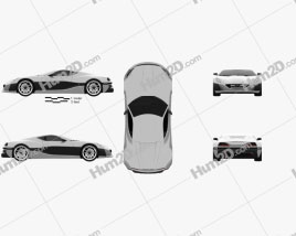 Rimac Concept One 2016 car clipart