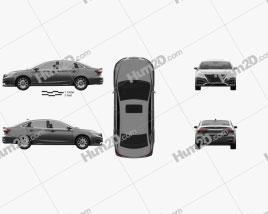 Roewe ei6 2017 car clipart