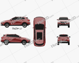 Roewe RX3 2017 car clipart