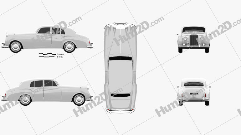 Rolls Royce Silver Cloud Ii Saloon 1959 Clipart E Planta Download Veiculos Clip Art Imagens Em Png Psd