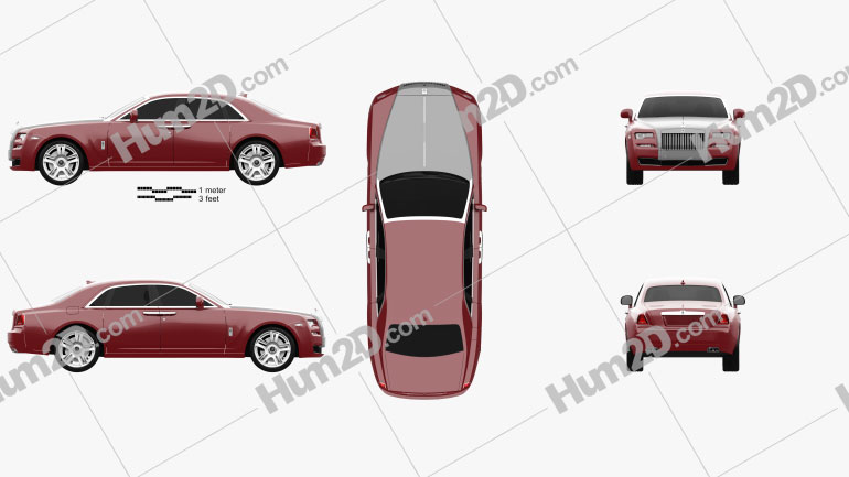 Rolls-Royce Ghost 2014 Clipart Image