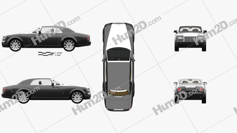 Rolls-Royce Phantom coupe com interior HQ 2012 car clipart