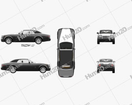 Rolls-Royce Phantom Drophead coupe com interior HQ 2012 car clipart