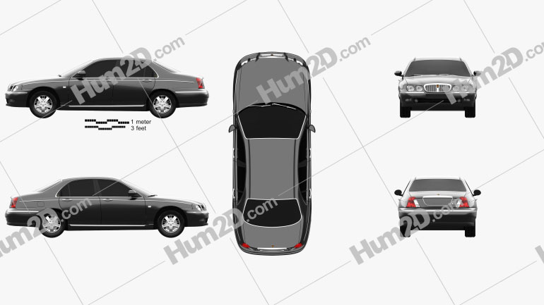 Rover 75 1998 car clipart