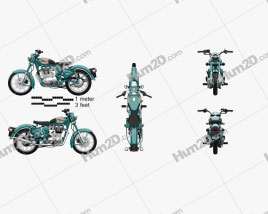 Royal Enfield Bullet C5 Classic 2014 Motorcycle clipart