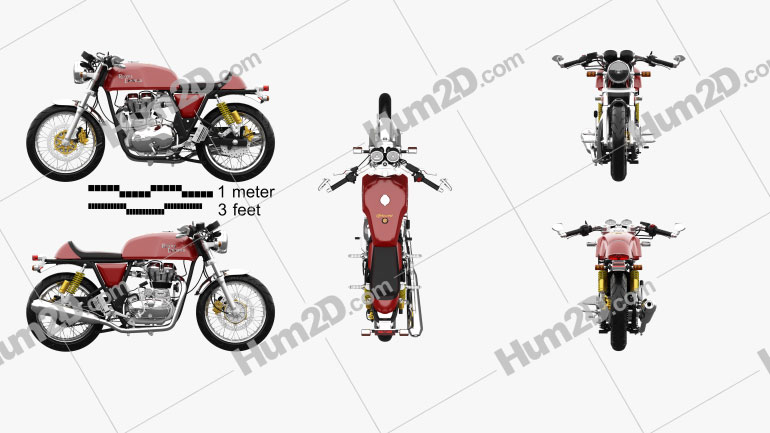 Royal Enfield Continental GT Cafe Racer 2014 Motorcycle clipart