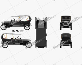 Russo-Balt K12/20 1911 car clipart