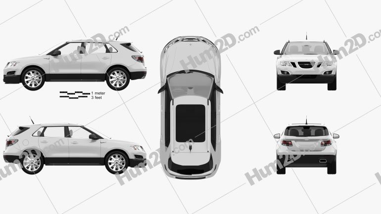 Saab 9-4X 2012 car clipart