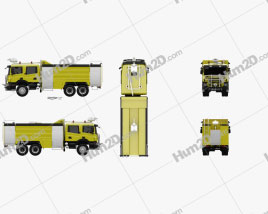 Scania P Fire Truck Airport 2011 clipart