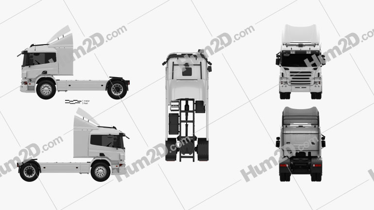 Scania P Tractor Truck 2011 clipart