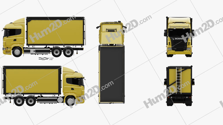 Scania R 730 Box Truck 2010 PNG Clipart