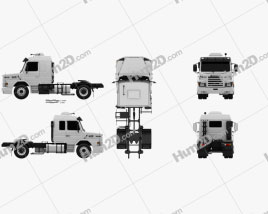 Scania T113H Tractor Truck 1991 clipart