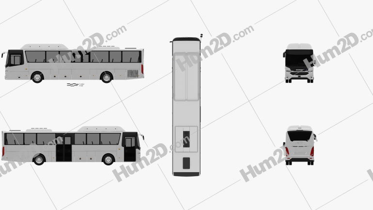 Scania Interlink Bus 2015 Blueprint