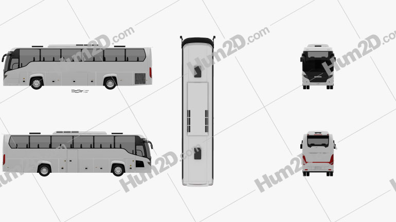 Scania Touring Bus 2009 clipart
