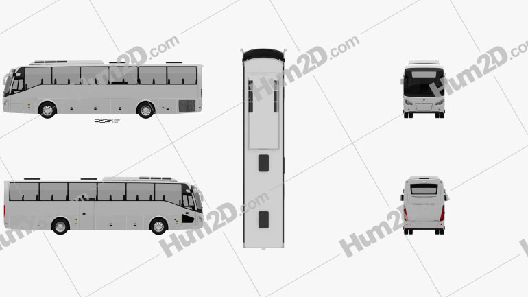 Scania Higer A30 Bus 2015 Blueprint