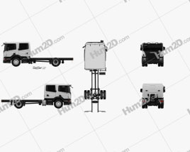 Scania P310 Crew Cab Chassis Truck 2005 clipart