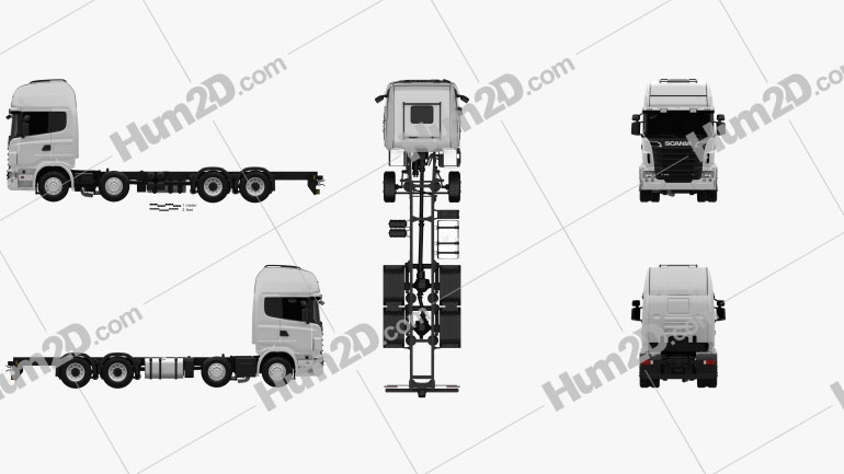 Scania R 490 Fahrgestell LKW 2011 clipart