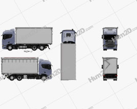 Scania R500 Highline Caminhão Caixa 2016 clipart