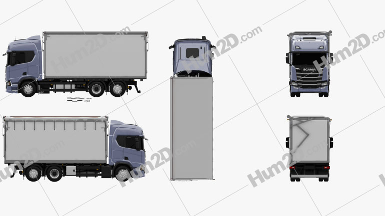Scania R500 Highline Caminhão Caixa 2016 clipart