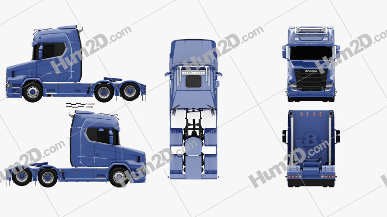 Scania S730 T Caminhão trator 2017 clipart