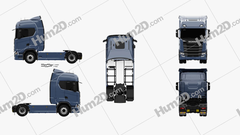 Scania R Highline Caminhão trator 2-eixos 2016 clipart