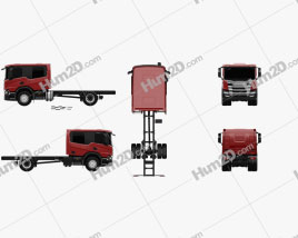 Scania P Crew Cab CP28 Chassis Truck 2017 clipart